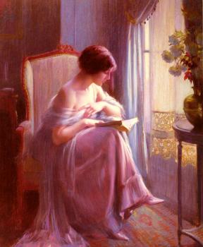 Delphin Enjolras : Young Woman Reading By A Window